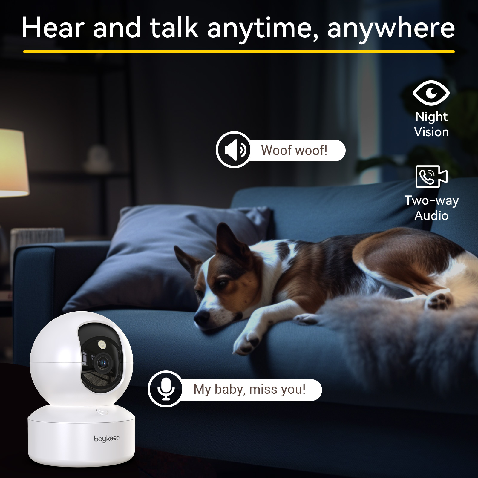 Boykeep 2K Pet Dog Camera with - Eufy Camera E220 review and price